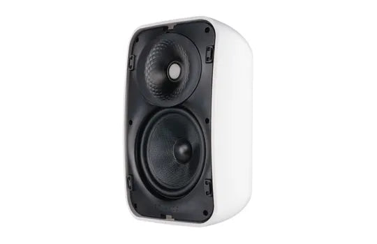 White and black speaker on a white background