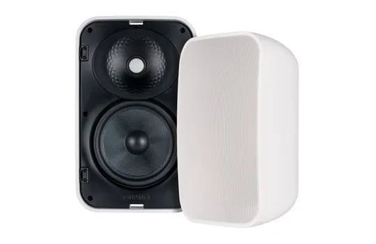 White outdoor speaker "Sonance" on a white background