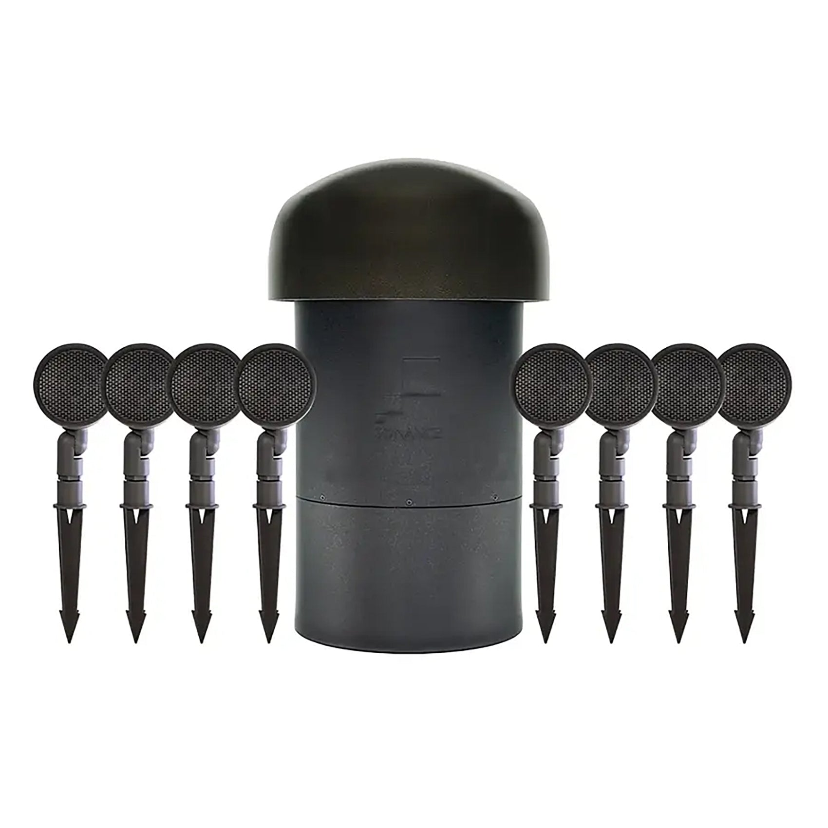Sonance SGS 8.1 Outdoor Premium Garden Speaker System 8.1 Channel
Black pest control device with multiple spikes on a white background