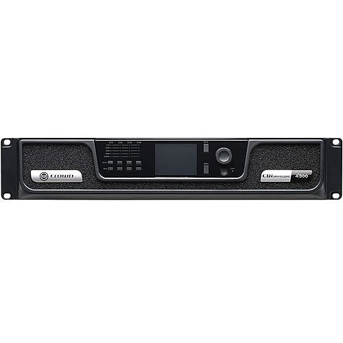 Crown CDi 4 300 DriveCore 4 Channel 300W Amplifier 70V 100V
Black audio power amplifier with Crown logo on a white background