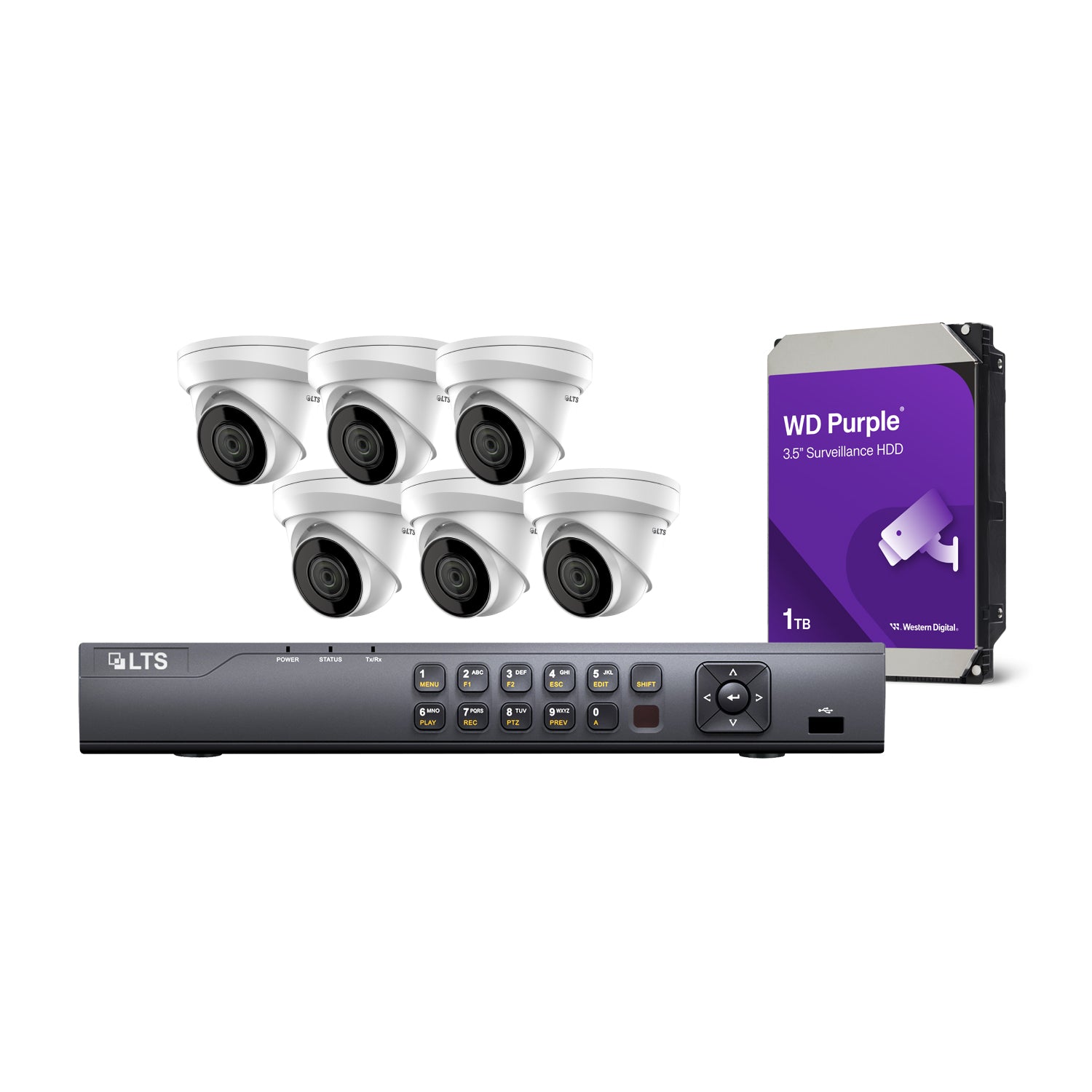 LTS 6-Camera 4MP Bundle 8CH NVR & 2TB HDD Smart Detection