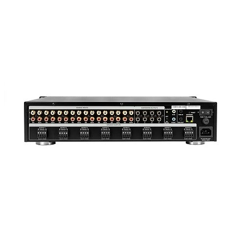 Episode EA-RSP-16D-100 16-Channel DSP Matrix EQ Amplifier 100W back view connectors