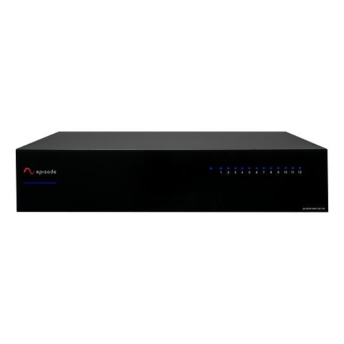 Episode EA-MOIP-AMP-12D-100 12-Channel 6-Zone MoIP Amplifier front view