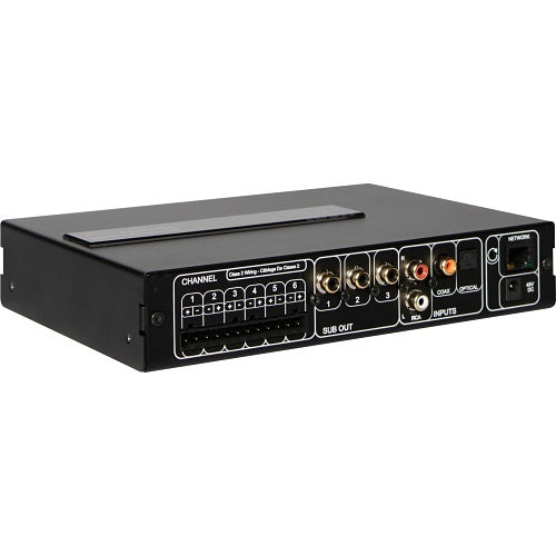 Episode EA-MOIP-AMP-6D-50 6-Ch DSP 50W Multi-Zone Amplifier Back side angle
