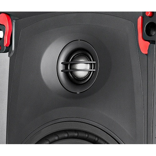 Episode Signature SIG-58-IW In-Wall 8 Inch Audio Speaker
Close-up of a speaker with a red accent on a gray background