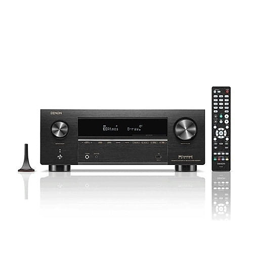 Denon AVR-X3800H 9.4 AV Receiver 8K UHD HEOS Dirac Live 105W Front with Remote control