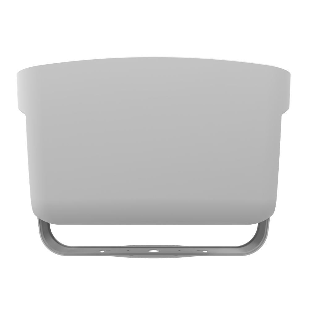 Klipsch RSM-800 8 Inch Outdoor Titanium Speaker All-Weather Pair
Gray plastic speaker on a white background