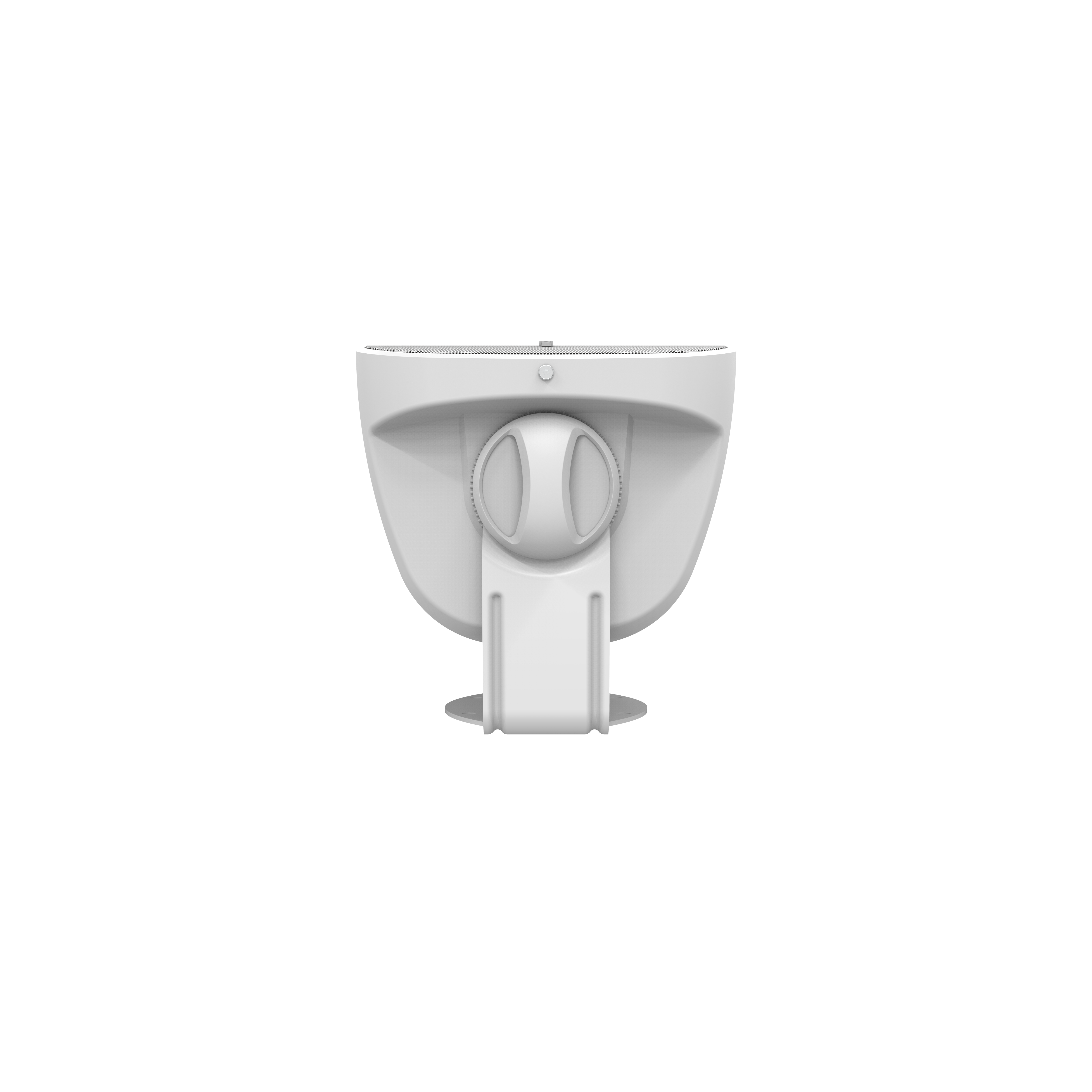White top view speaker on a white background