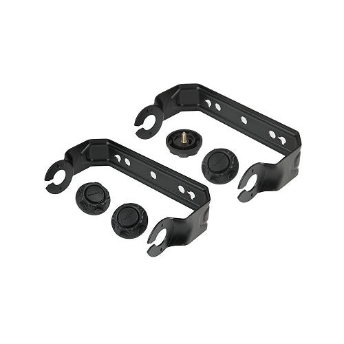 Episode ES-500-AW-4 Outdoor Surface Mount Speaker Pair 4 Inch
metal brackets and knobs on a white background