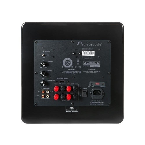 Episode ES-SUB-EVO10-450-BLK 10 Inch 480W Sealed Subwoofer Back view