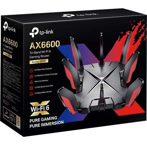 TP-Link ARCHER AX6600 GX90 Tri-Band Wi-Fi 6 Gaming Router Box