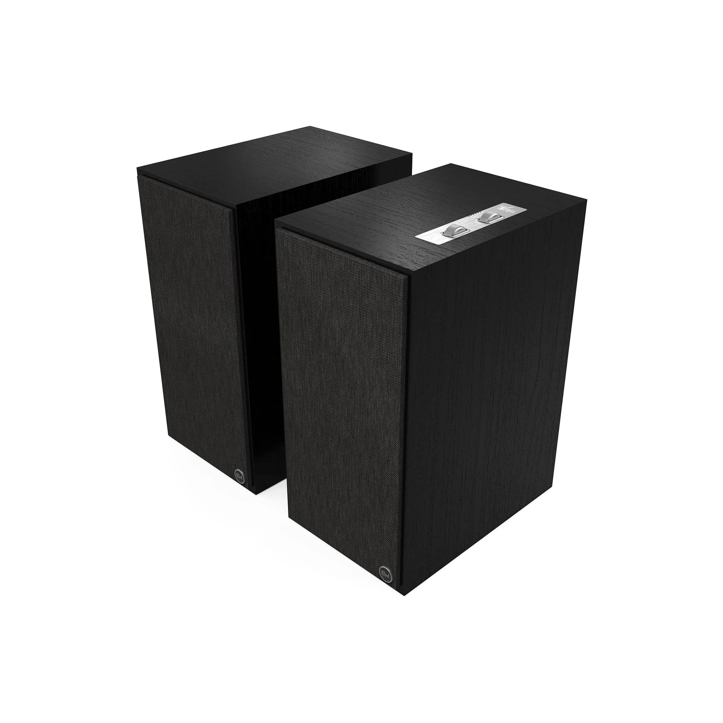 Klipsch The Nines Wireless Powered Speakers 480W Bluetooth Pair
Pair of black speakers on a white background