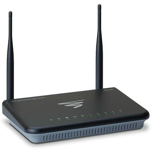 Luxul XWR-1200 Dual-Band WiFi AC1200 Gigabit Router Roam Assist
Black router with antennas on a white background