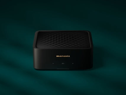 Marantz MODEL M1 U1B 2.1 Channel 100W Wireless Streaming Amplifier
Black Marantz audio device on a dark green background