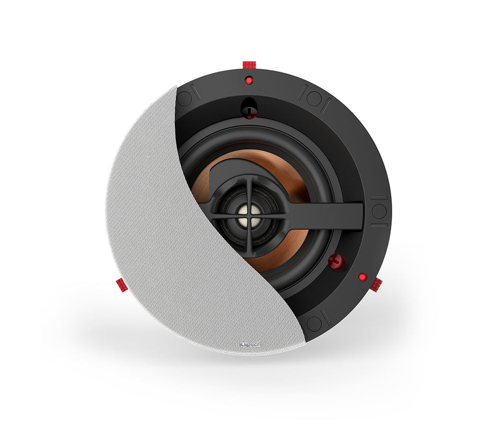 Klipsch PRO-14RC 3.5 Inch In-Ceiling Speaker Minimal Footprint
Ceiling speaker with white and black design on a white background