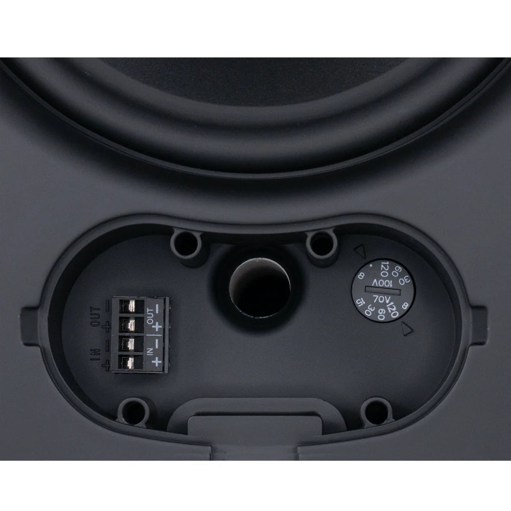 Sonance PS-S63T MKII 6.5 Inch Professional Surface Mount Speaker
Close-up of a black electrical connector with switches and sockets on a white background