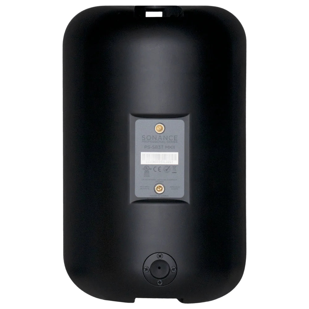 Sonance PS-S83T MKII 8" Professional Surface Mount Speaker
Black Sonance speaker on a white background