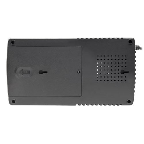 Eaton Tripp Lite AVR550U Desktop UPS AVR 550VA 300W 8 Outlets
Black electronic device with a power switch on a white background
