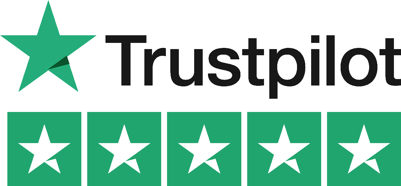 TrustPilot logo with 5 Stars