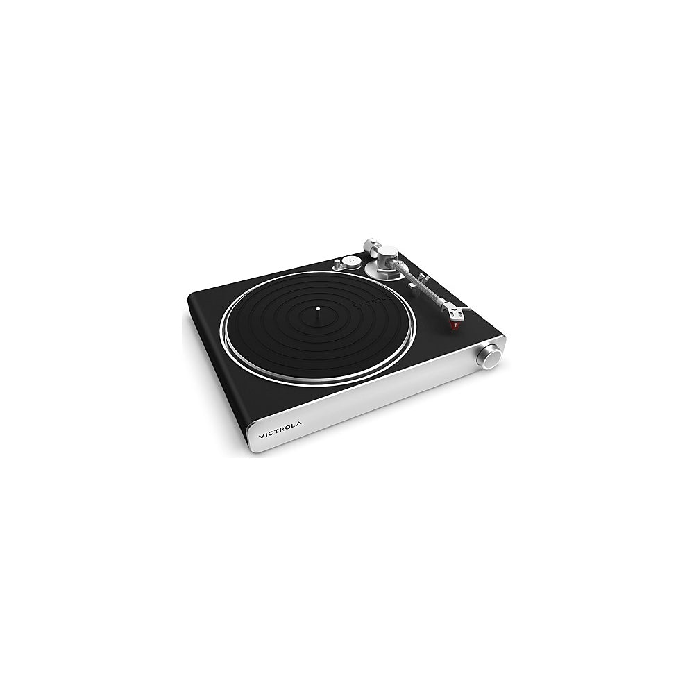 Victrola Carbon VPT-3000 Turntable Ortofon Wireless Sonos-Ready
Black audio mixer with three knobs on a white background
