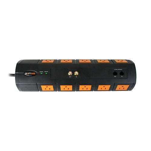 WattBox WB-200-10HTS 10-Outlet Surge Protector Coax Power Strip Front