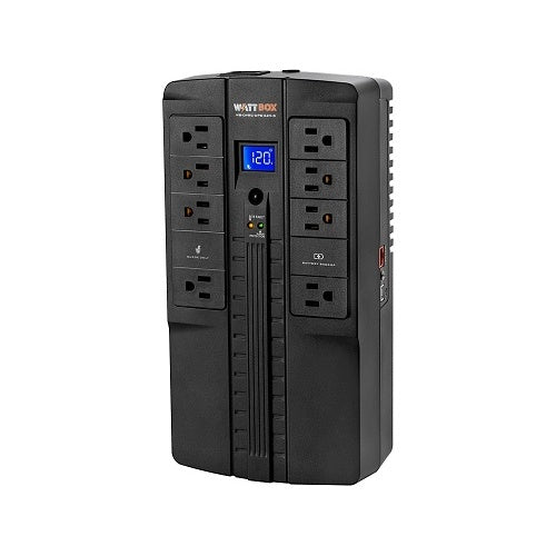 WattBox UPS 625VA 8 Outlets Surge Protection Battery Backup Side