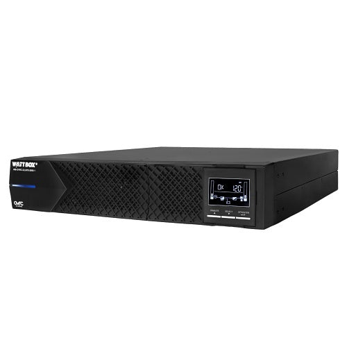 WattBox WB-OVRC-OLUPS-2000-1 Online Double Conversion UPS 2000VA
Black power supply unit with digital display on a white background