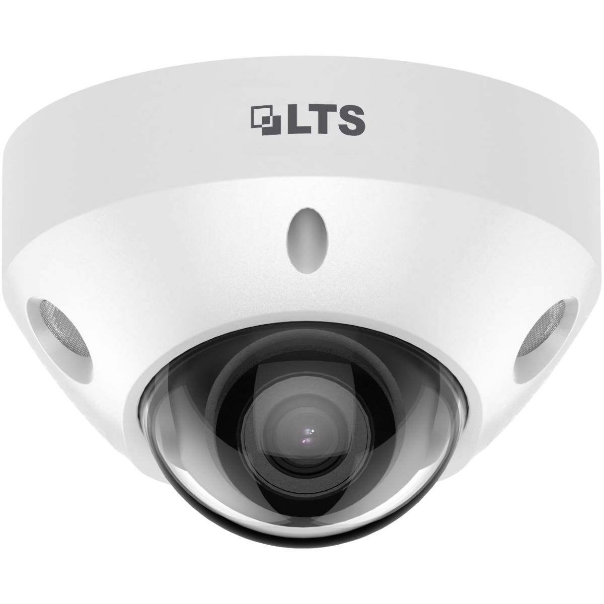 LTS LTCMIP1C42W-28MDA 4MP 24/7 Color Mini Dome Network Camera
White LTS security camera on a white background