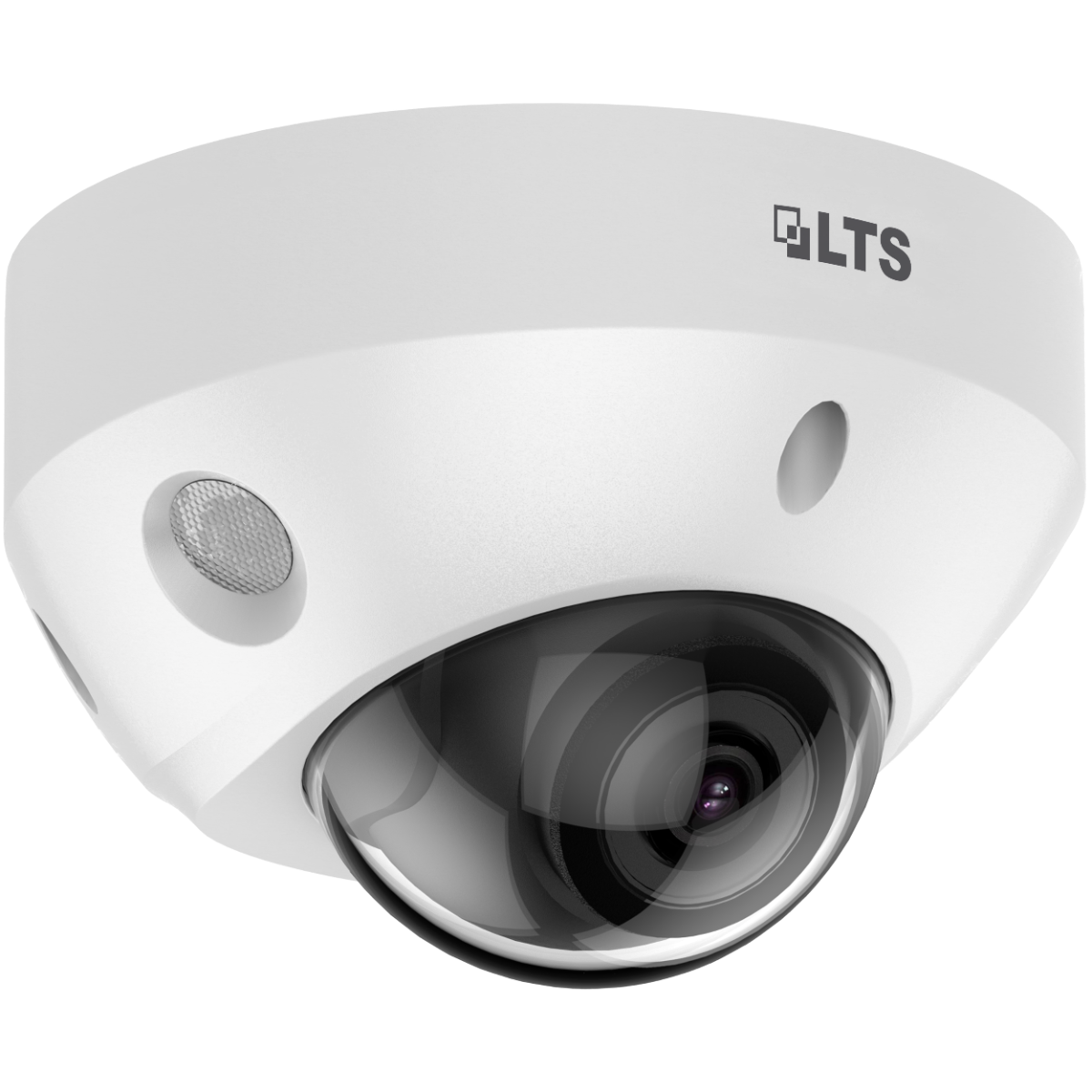 LTS LTCMIP1C42W-28MDA 4MP 24/7 Color Mini Dome Network Camera
White LTS security camera on a white background
