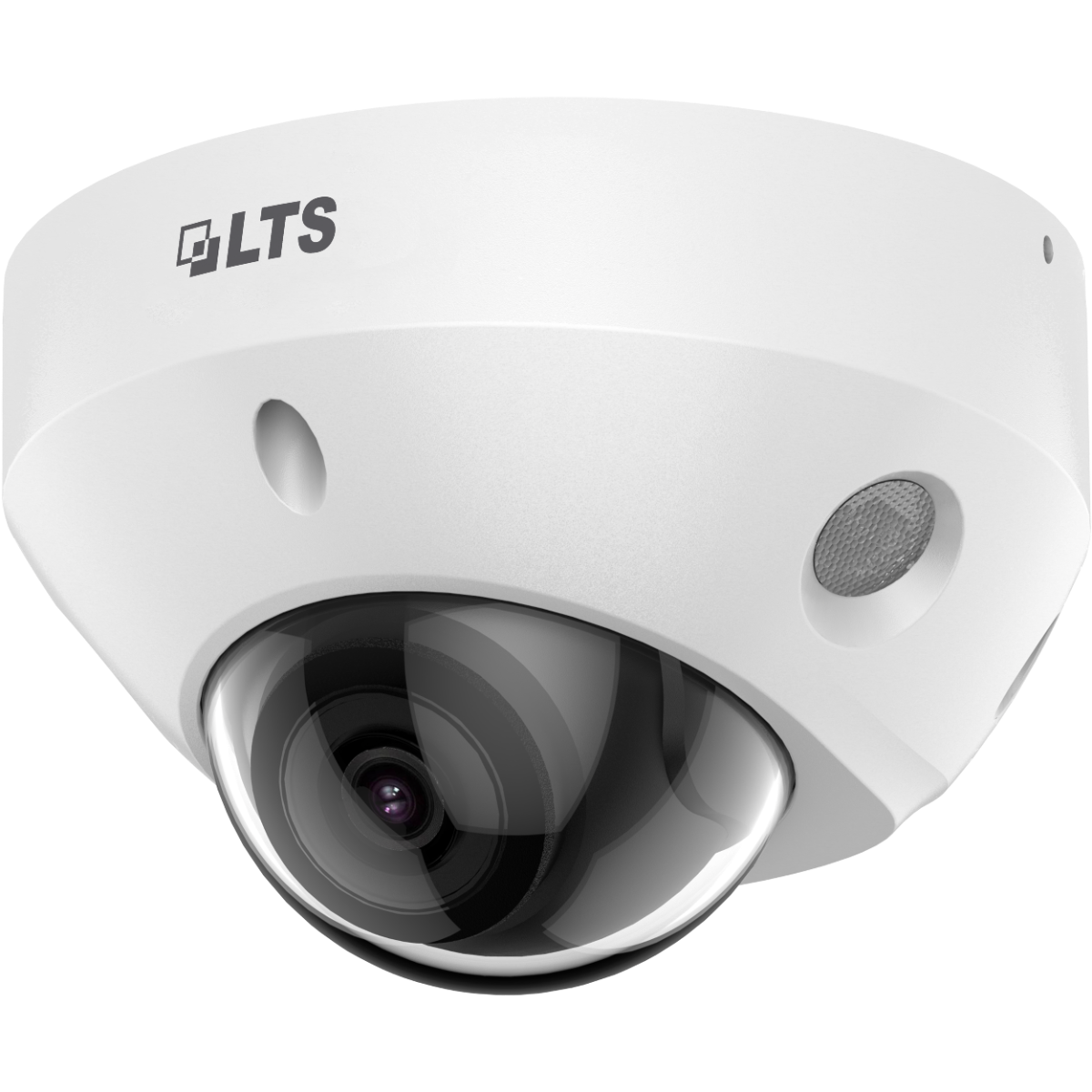 LTS LTCMIP1C42W-28MDA 4MP 24/7 Color Mini Dome Network Camera
White LTS security camera on a white background