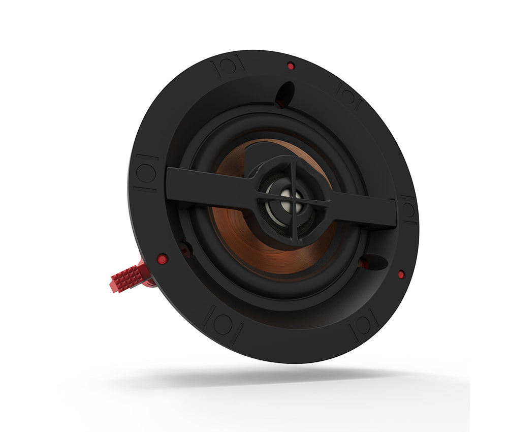 Klipsch PRO-14RC 3.5 Inch In-Ceiling Speaker Minimal Footprint
Black speaker on a white background