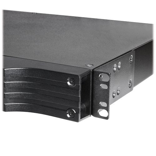 Eaton Tripp Lite SMART500RT1U 1U Rackmount UPS AVR 500VA 300W
Black metal bracket on a white background